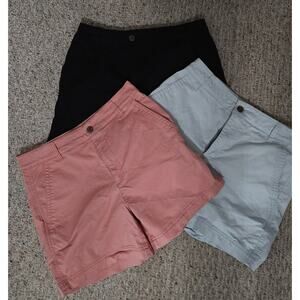 Bundle of 3 Gap Girlfriend Khaki Shorts Size 8.